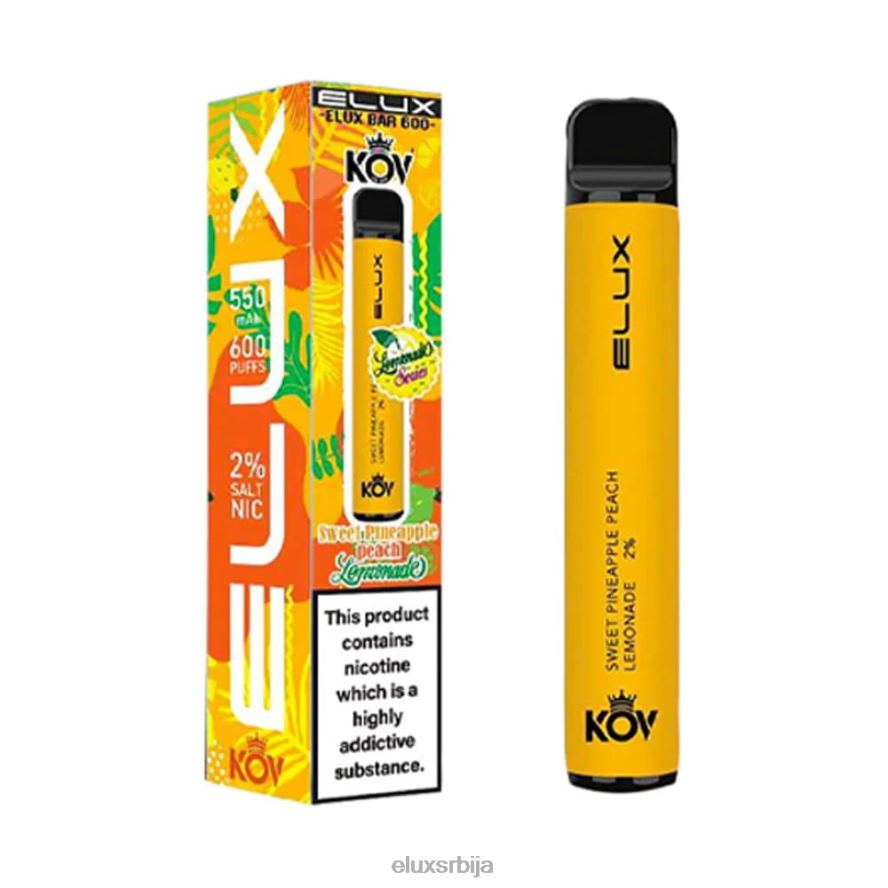 Elux Bar ананас бресква лимунада слатко Elux vape price JN4TR78 Вапе серије лимунаде за једнократну употребу
