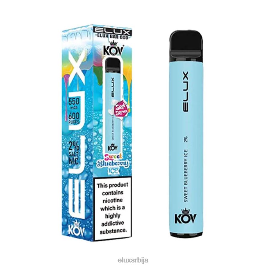 Elux Bar слатки лед од боровнице Elux vape near me JN4TR109 слатка серија за једнократну употребу вапе