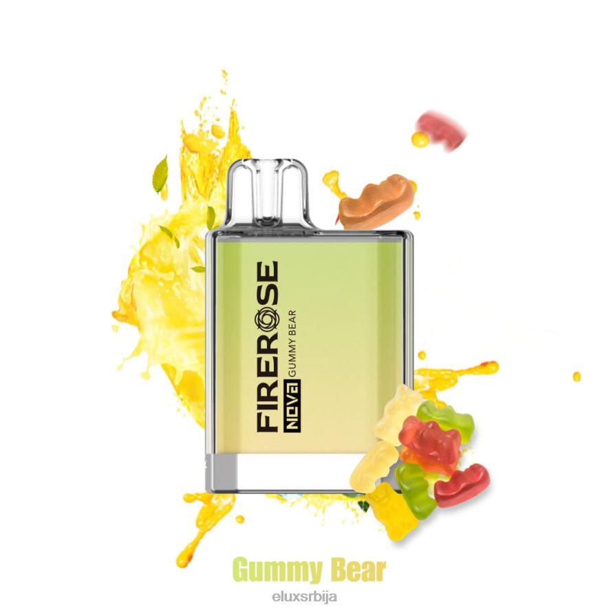 Elux Firerose Nova гумени медвед Elux vape flavours JN4TR27 Вапе за једнократну употребу 600 пуффс