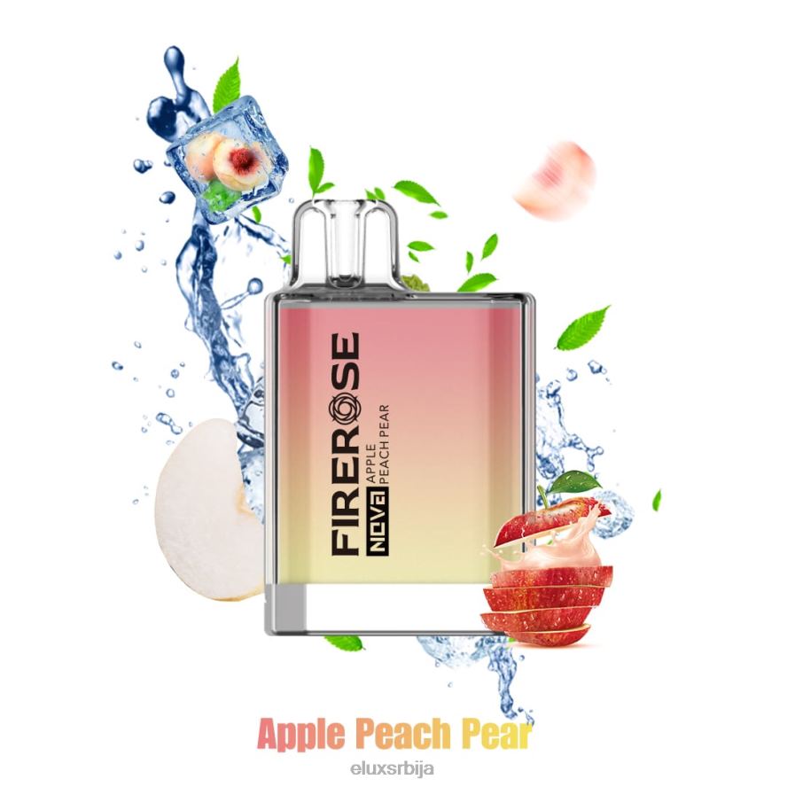 Elux Firerose Nova јабука бресква крушка Elux vape review JN4TR20 Вапе за једнократну употребу 600 пуффс